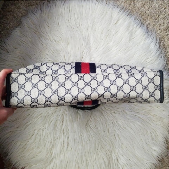 Authentic Vintage Gucci GG Monogram Supreme Sherry Web Ophidia Shopper Tote Bag - Picture 6 of 11